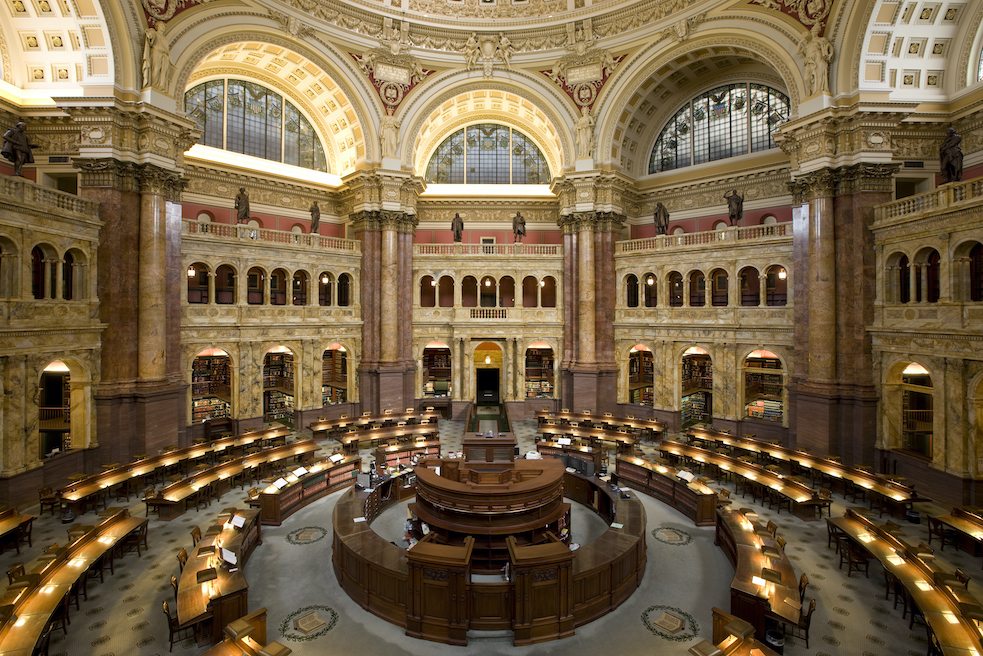 Library of Congress, Main Reading Room, Division of Humanities and Social Sciences, Thomas Jefferson Building.