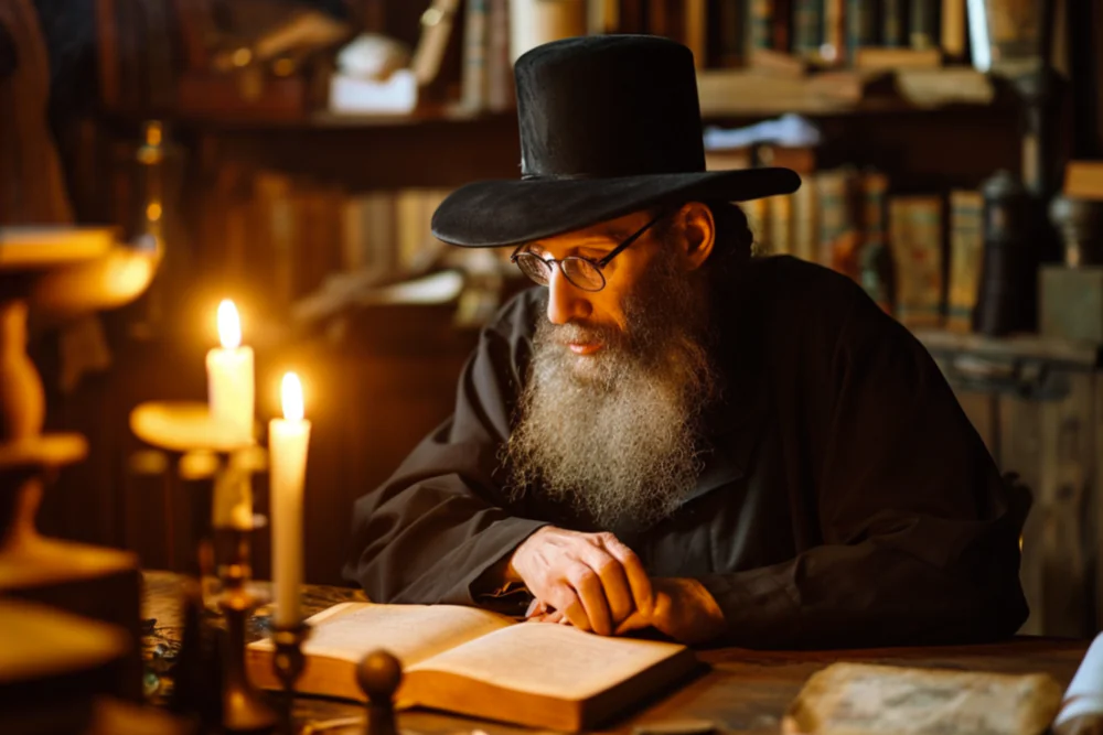 An Orthodox Jew reciting a prayer