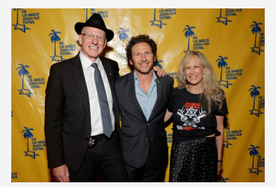 Director Sal Litvak, actor Mark Feuerstein with Hilary Helstein